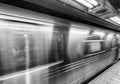 New York Subway Train Fast Moving In Station