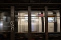 A New York Subway Train In Movement
