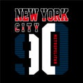 New york t shirt design graphic typography vector illustration concept art