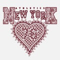 New York T-shirt fashion Typography