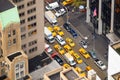 New York Taxi cabs aerial view