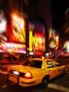 New York Taxi in Times Square Royalty Free Stock Photo
