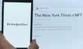 The New York Times NFT non fungible token sold. New way to buy digital assets, collectibles and crypto art. Moscow 26