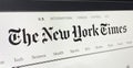 The New York Times, web page of news site Royalty Free Stock Photo