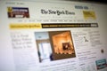 The New York Times web site Royalty Free Stock Photo