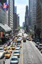New York Traffic along 42nd Street