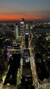 New York Traffic and Buildings at Sunset