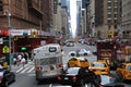 New York Traffic and police road block