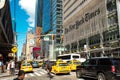 Big New York Traffic By The New York Times Building 08/04/2018 Royalty Free Stock Photo