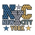 New York typography, design graphic, t-shirt printing man NYC Royalty Free Stock Photo