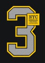New York typography design, Vector image Royalty Free Stock Photo