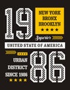 New York typography design, Vector image Royalty Free Stock Photo
