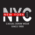 New york typography t shir