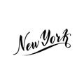 New York typography text. Travel banner. Trendy lettering font design. Print for card, t-shirt, souvenir. Vector Royalty Free Stock Photo