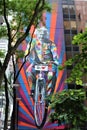 New York, United States - Amazing mural with Albert Einstein on the Third Avenue