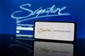 Signature bank logo and website on screen. American Siganture bank collapse. Bank goes bankrupt