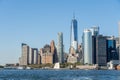 Sailboat and Lower Manhattan Skyline Royalty Free Stock Photo