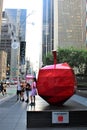 New York, United States - apple sculpture, âLa Gran Manzanaâ by Mexican artist Enrique Cabrera