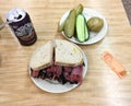 New York, United States - April 27, 2016: Pastrami Sandwich Royalty Free Stock Photo