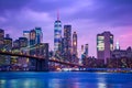 New York, United States - Brooklyn Bridge and Manhattan Royalty Free Stock Photo