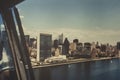 New york skyline buildings view in 70s Royalty Free Stock Photo