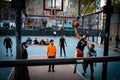 NEW YORK, UNITED STATES - Oct 19, 2020: Basketball in New York's Lower East Side