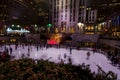 New York, US - March 30, 2018: People at the Rockfeller center i Royalty Free Stock Photo