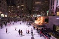 New York, US - March 30, 2018: People at the Rockfeller center i