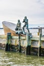 New York, USA. American Merchant Mariners Memorial in Battery Park.