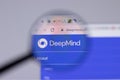 New York, USA - 26 April 2021: DeepMind logo close-up on website page, Illustrative Editorial