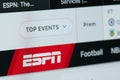 ESPN sport news home page Royalty Free Stock Photo