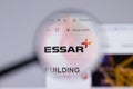 New York, USA - 26 April 2021: Essar Group logo close-up on website page, Illustrative Editorial