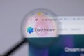New York, USA - 26 April 2021: Google Daydream View company logo close-up on website page, Illustrative Editorial