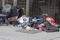 NEW YORK, USA - APRIL 21 2017 - homeless in the street Royalty Free Stock Photo