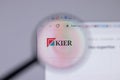 New York, USA - 26 April 2021: Kier Group company logo close-up on website page, Illustrative Editorial Royalty Free Stock Photo