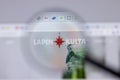 New York, USA - 26 April 2021: Lapin Kulta logo close-up on website page, Illustrative Editorial