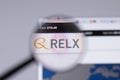 New York, USA - 26 April 2021: RELX logo close-up on website page, Illustrative Editorial