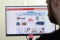 New York, USA - 26 April 2021: Target website page on screen, man using service, Illustrative Editorial