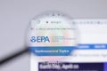 New York, USA - 26 April 2021: United States Environmental Protection Agency EPA logo close-up on website page, Illustrative