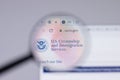 New York, USA - 26 April 2021: USCIS United States Citizenship and Immigration Services logo close-up on website page, Royalty Free Stock Photo