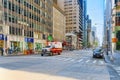 Ambulance Emergency car and urban cityscape of New York. Mi Royalty Free Stock Photo