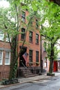 Beautiful buildings in Greenwich Village, Soho district Royalty Free Stock Photo