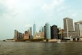 NEW YORK, USA - August 31, 2018: Cloudy day in New York. View of Manhattan skyline in NYC Royalty Free Stock Photo