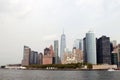 NEW YORK, USA - August 31, 2018: Cloudy day in New York. View of Manhattan skyline in NYC Royalty Free Stock Photo