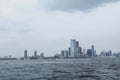 NEW YORK, USA - August 31, 2018: Cloudy day in New York. View of Manhattan skyline in NYC Royalty Free Stock Photo