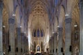 NEW YORK,USA - AUGUST 20,2016: Interior of Saint Patrick`s Cathedral in New York City Royalty Free Stock Photo