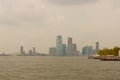 NEW YORK, USA - August 31, 2018: Manhattan Skyline over Hudson River, New York City, USA Royalty Free Stock Photo