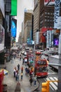 New York, USA Ã¢â¬â August 20, 2018: pedestrians on south/north avenues like 7th Ave in midtown with traffic and crowded with many