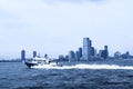 NEW YORK, USA - August 31, 2018: New York Police Boat Royalty Free Stock Photo