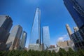 New York, USA Ã¢â¬â August 24, 2018: View of skyscrapers One World Trade Center and financial district in the Manhattan, New York, Royalty Free Stock Photo